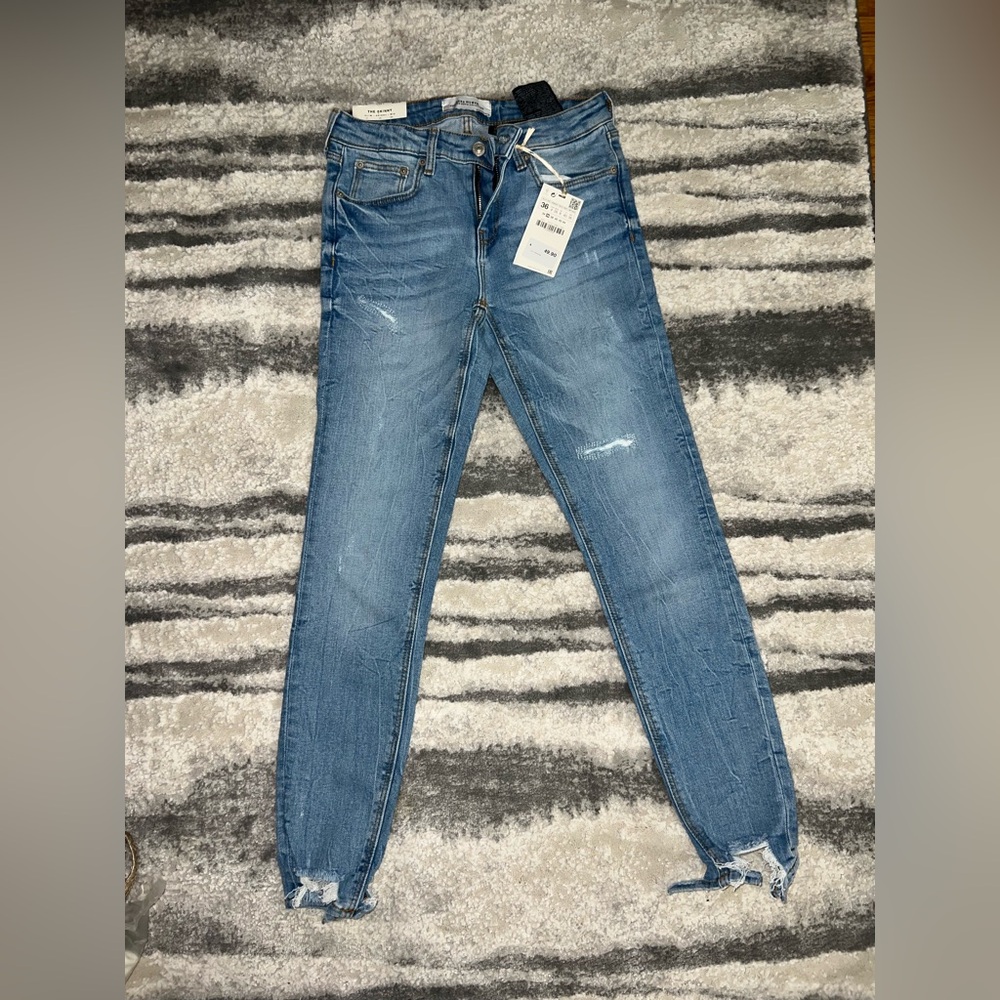 Zara Light Blue Boyfriend Jeans